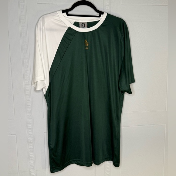 Label Of SPORTSWEAR Green White Mens Athletic Performance T Shirt XL - Picture 1 of 13